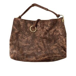 NY&Co Brown snake print hobo handbag